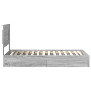 Κρεβάτι Αποθήκης Γκρίζο Σονομα 90 x 190 cm Επεξεργασμένο Ξύλο