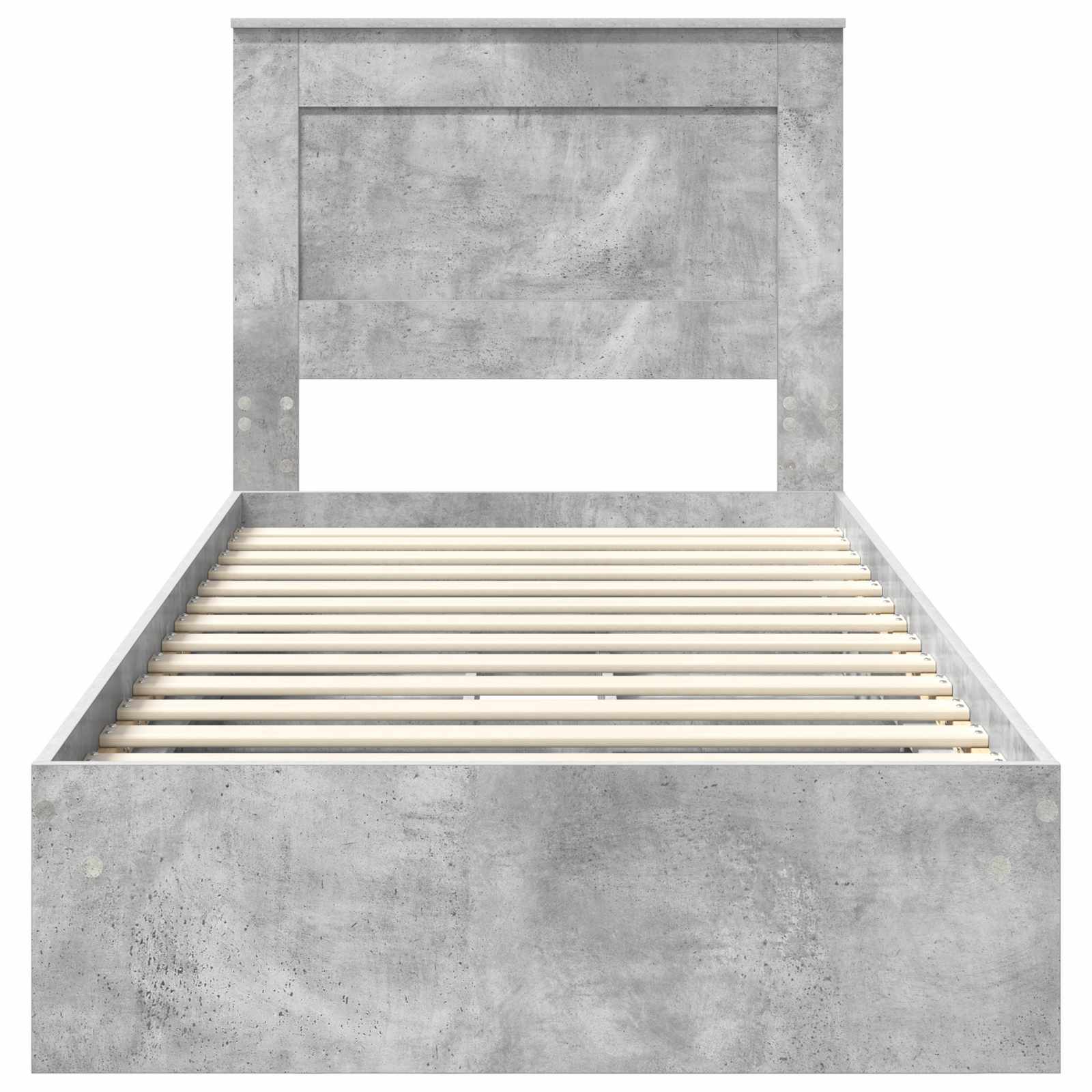 Κρεβάτι Αποθήκης Σκυρόδεμα Γκρι 90 x 200 cm Επεξεργασμένο ξύλο - Pakobazaar