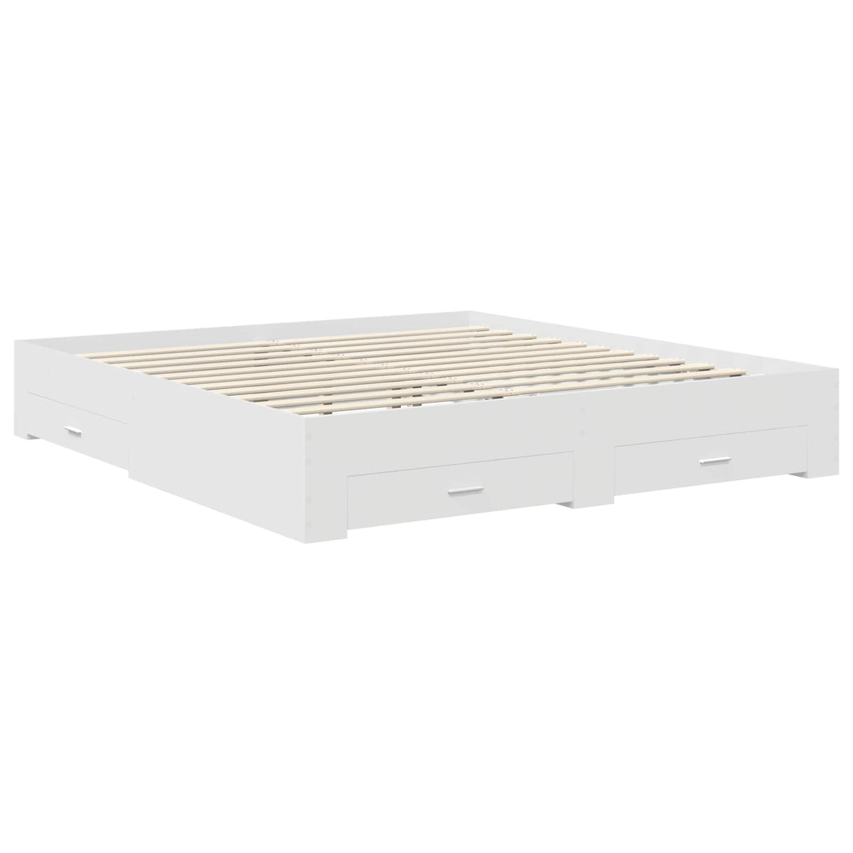 Σκελετός Κρεβατιού Λευκό 180 x 200 cm Επεξεργασμένο Ξύλο - Pakobazaar
