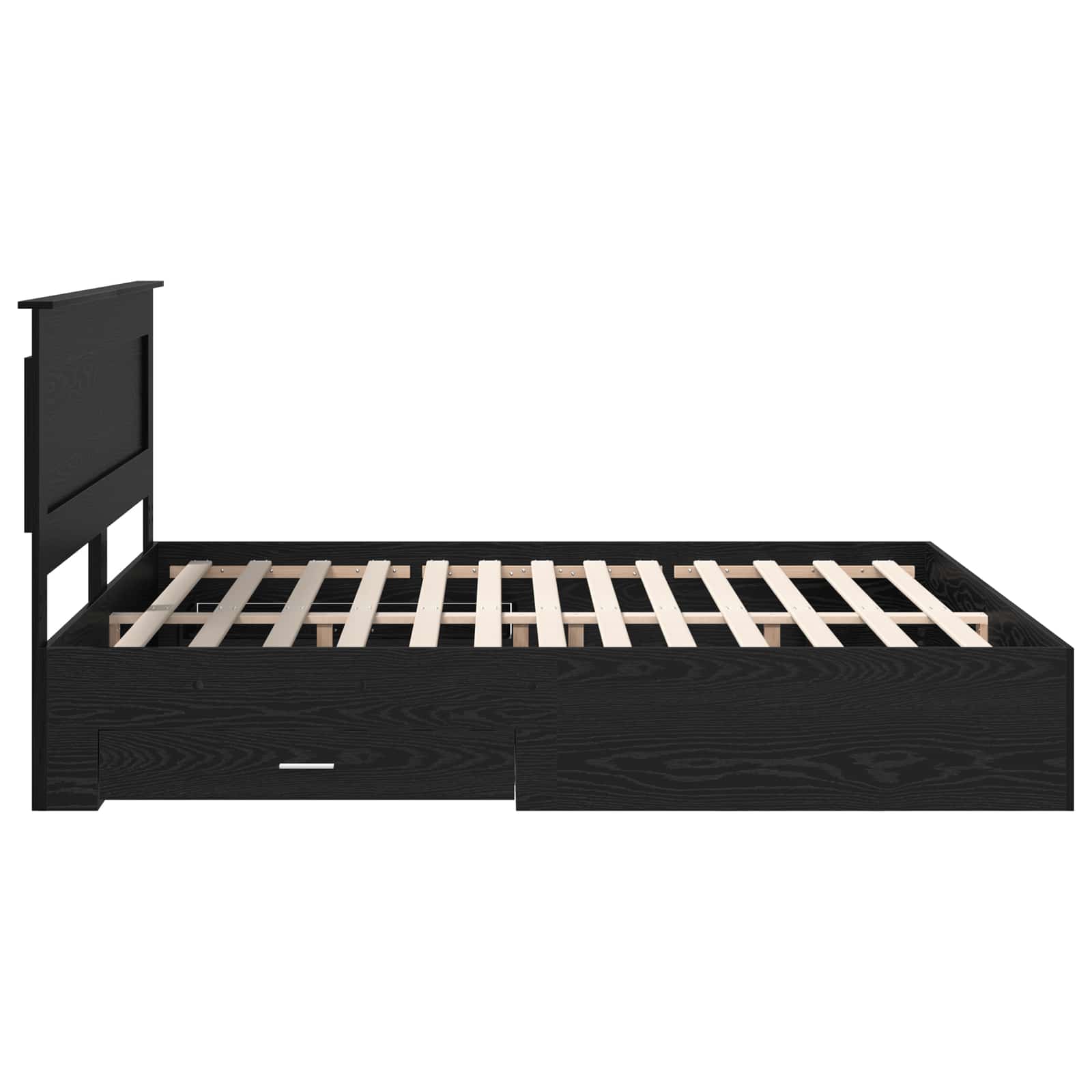 Σκελετός Κρεβατιού Μαύρη Οξυά 180 x 200 cm Επεξεργασμένο Ξύλο - Pakobazaar