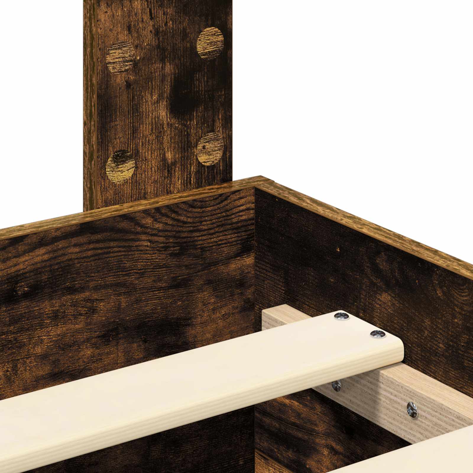 Σκελετός Κρεβατιού με συρτάρι με κεφαλάρι Επεξεργασμένο ξύλο