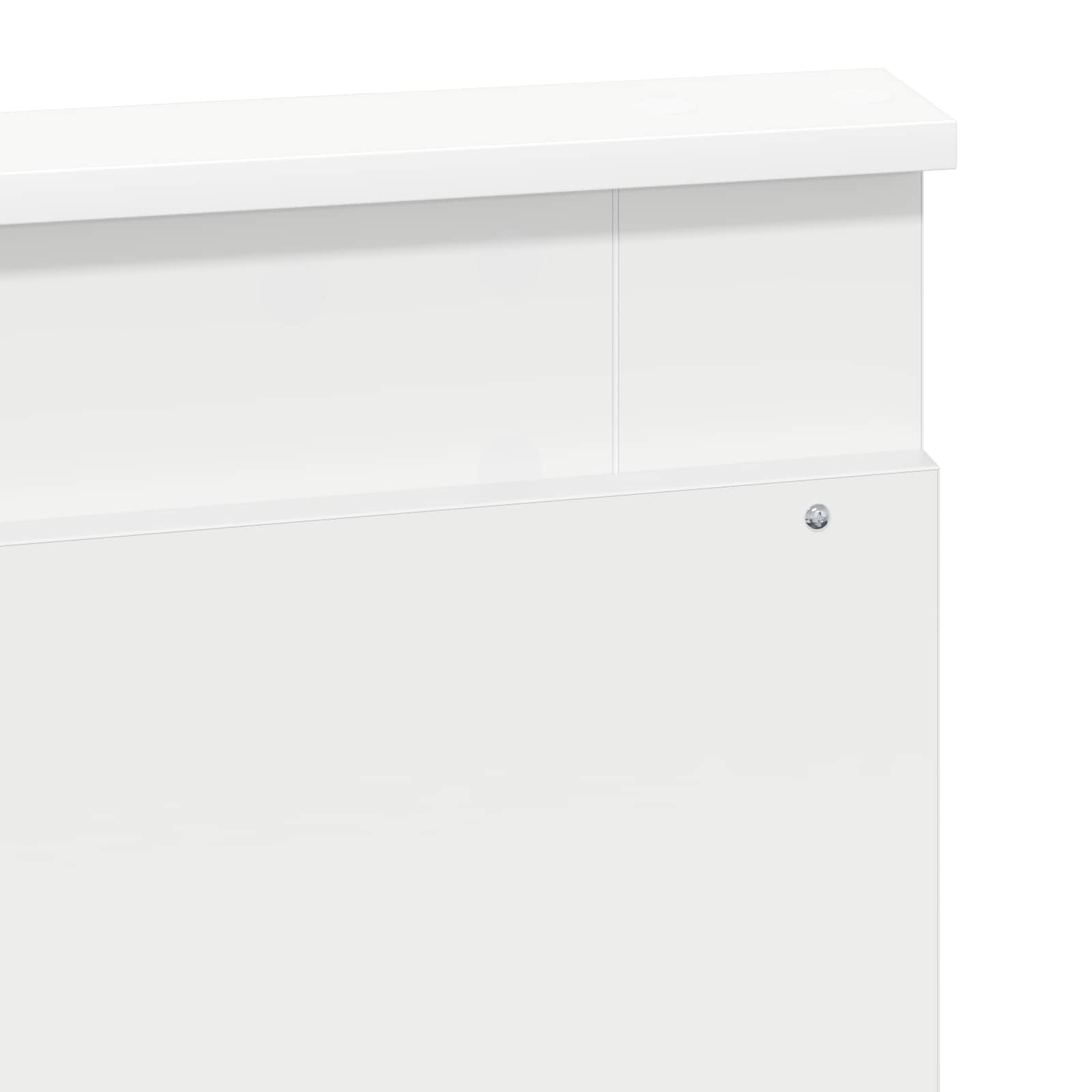 Σκελετός Κρεβατιού Λευκό 135 x 190 cm Επεξεργασμένο Ξύλο - Pakobazaar