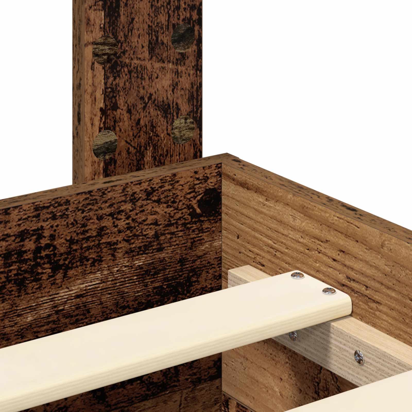 Σκελετός Κρεβατιού με συρτάρι με κεφαλάρι Επεξεργασμένο ξύλο