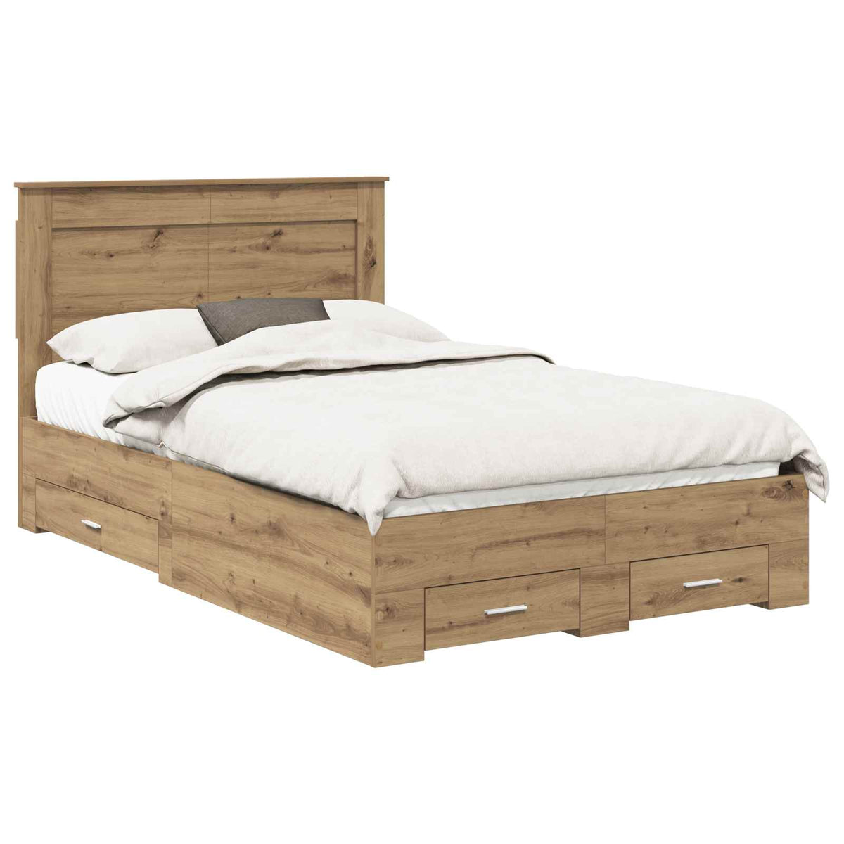 Σκελετός Κρεβατιού Artisan Oak 120 x 190 cm Επεξεργασμένο Ξύλο