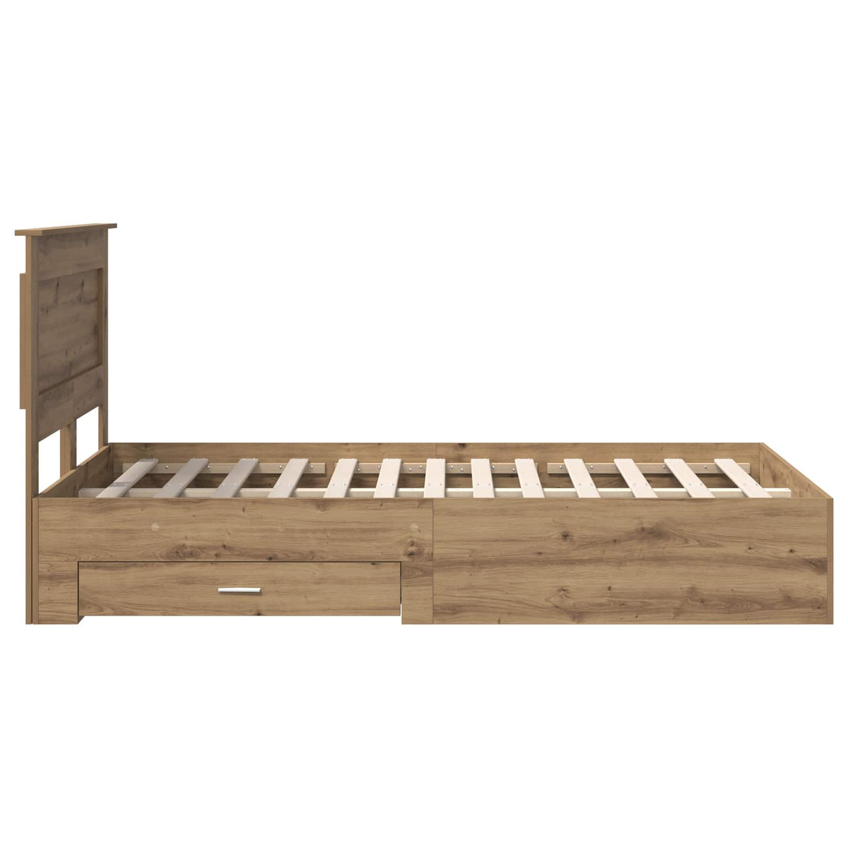 Σκελετός Κρεβατιού Artisan Oak 120 x 190 cm Επεξεργασμένο Ξύλο
