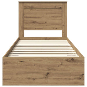 Σκελετός Κρεβατιού Artisan Oak 90 x 190 cm Επεξεργασμένο Ξύλο