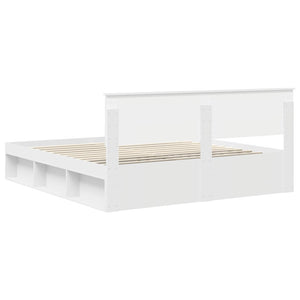 Σκελετός Κρεβατιού Λευκό 180 x 200 cm Στερεά ξυλεία πεύκου