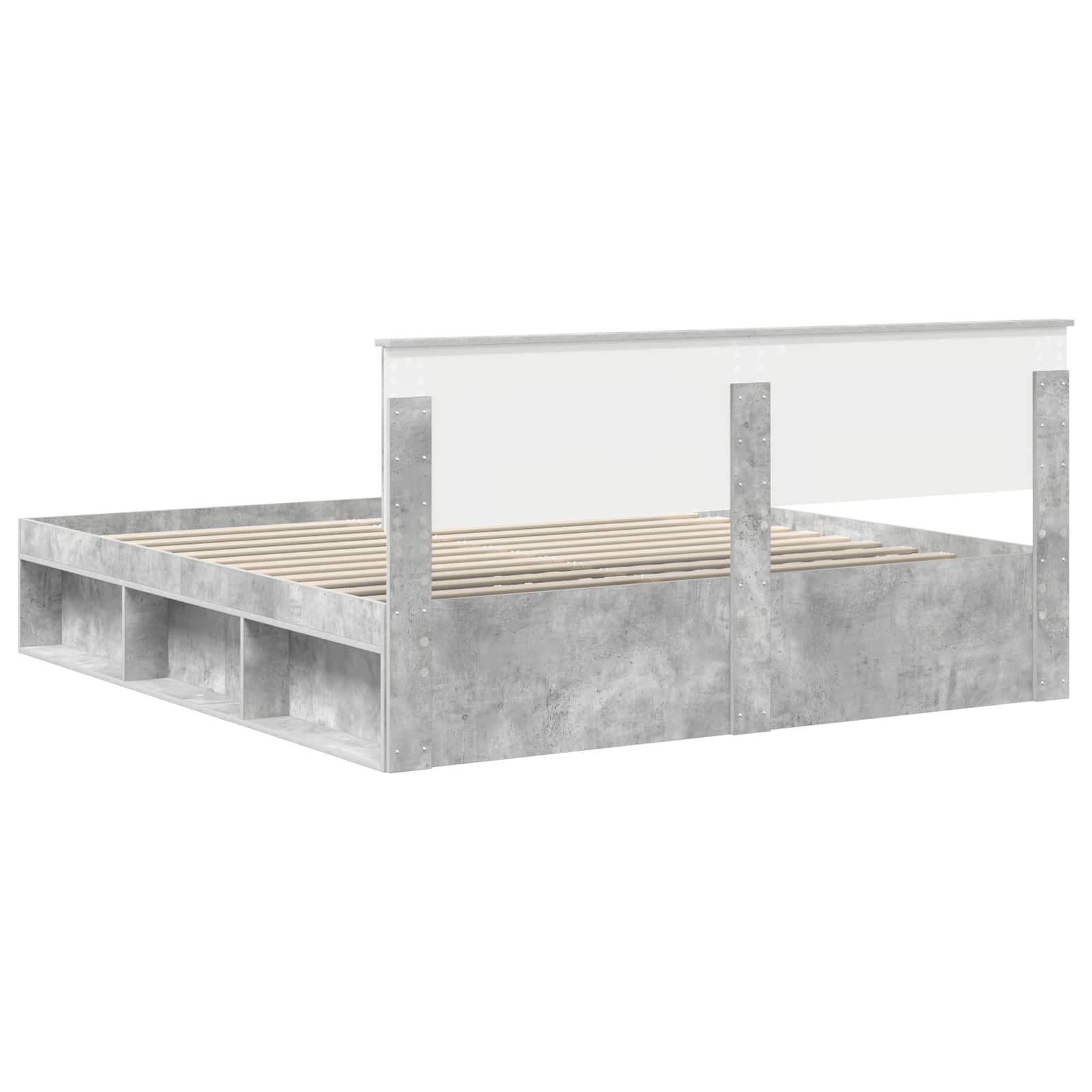 Σκελετός Κρεβατιού Σκυρόδεμα 180 x 200 cm Στερεά ξυλεία πεύκου