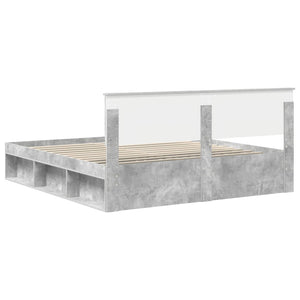 Σκελετός Κρεβατιού Σκυρόδεμα 180 x 200 cm Στερεά ξυλεία πεύκου