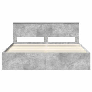 Σκελετός Κρεβατιού Σκυρόδεμα 180 x 200 cm Στερεά ξυλεία πεύκου