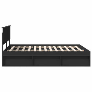 Σκελετός Κρεβατιού Μαύρο 150 x 200 cm Στερεά ξυλεία πεύκου - Pakobazaar