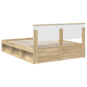 Σκελετός Κρεβατιού με κεφαλάρι Δρύς Sonoma 150 x 200 cm