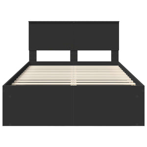 Σκελετός Κρεβατιού Μαύρο 120 x 190 cm Στερεά ξυλεία πεύκου