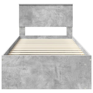 Σκελετός Κρεβατιού Σκυρόδεμα 90 x 200 cm Στερεά ξυλεία πεύκου