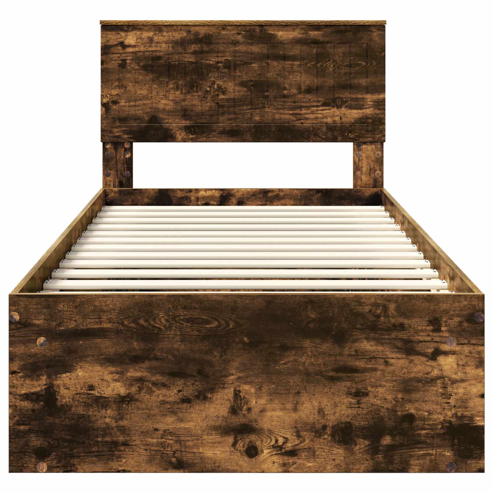 Σκελετός Κρεβατιού με κεφαλάρι Καπνιστό Δρύς 90 x 190 cm