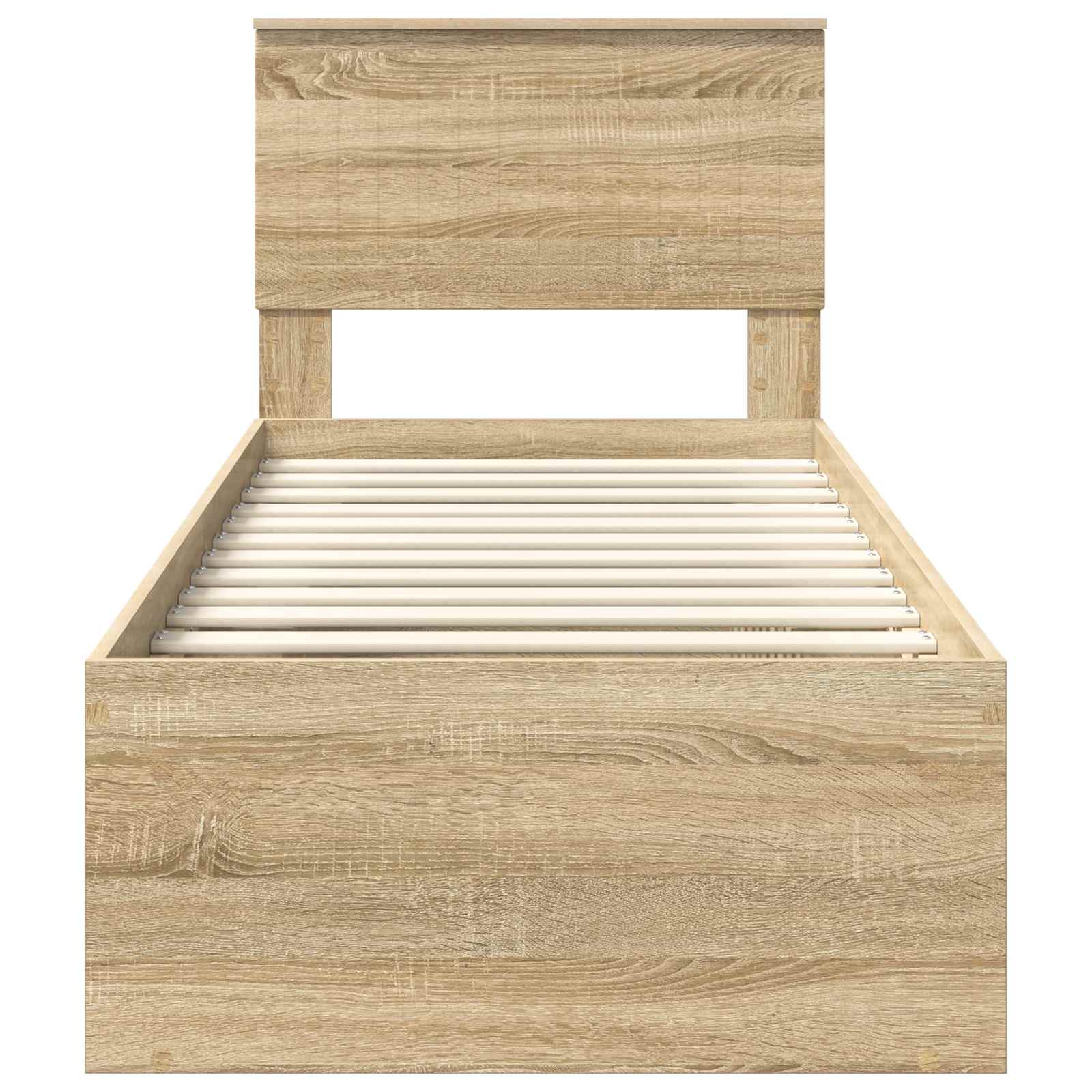 Σκελετός Κρεβατιού Δρύς Sonoma 75 x 190 cm Στερεά ξυλεία πεύκου