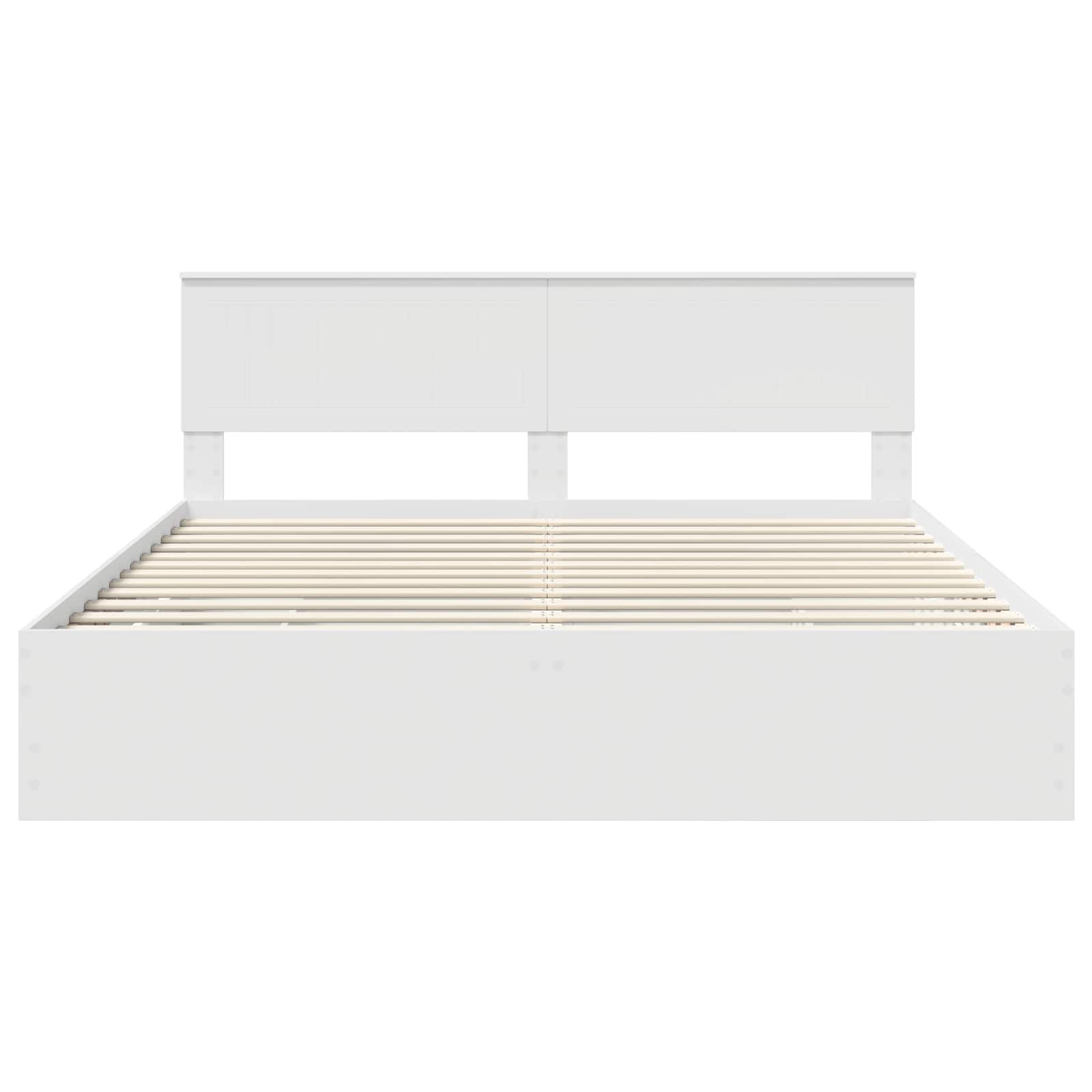 Σκελετός Κρεβατιού Λευκό 180 x 200 cm Μηχανήματος Ξύλο