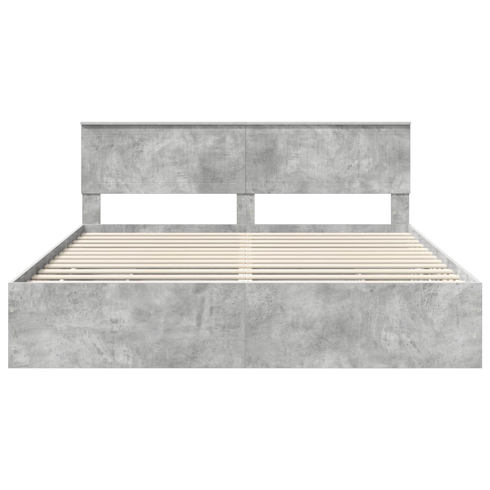 Σκελετός Κρεβατιού Σκυρόδεμα Γκρι 180 x 200 cm Μηχανήματος Ξύλο