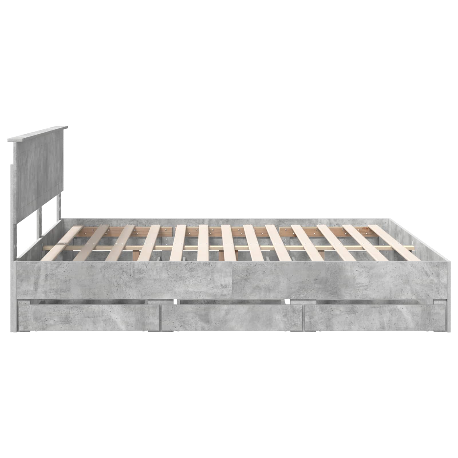 Σκελετός Κρεβατιού Σκυρόδεμα Γκρι 180 x 200 cm Μηχανήματος Ξύλο