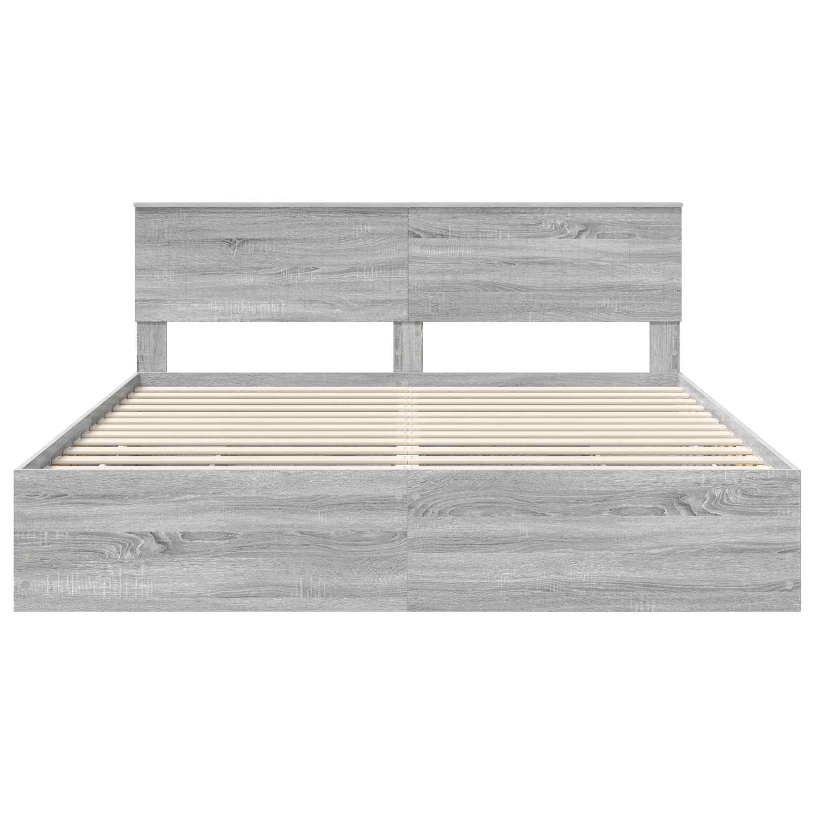 Σκελετός Κρεβατιού Γκρίζο Σονομα 180 x 200 cm Μηχανήματος Ξύλο