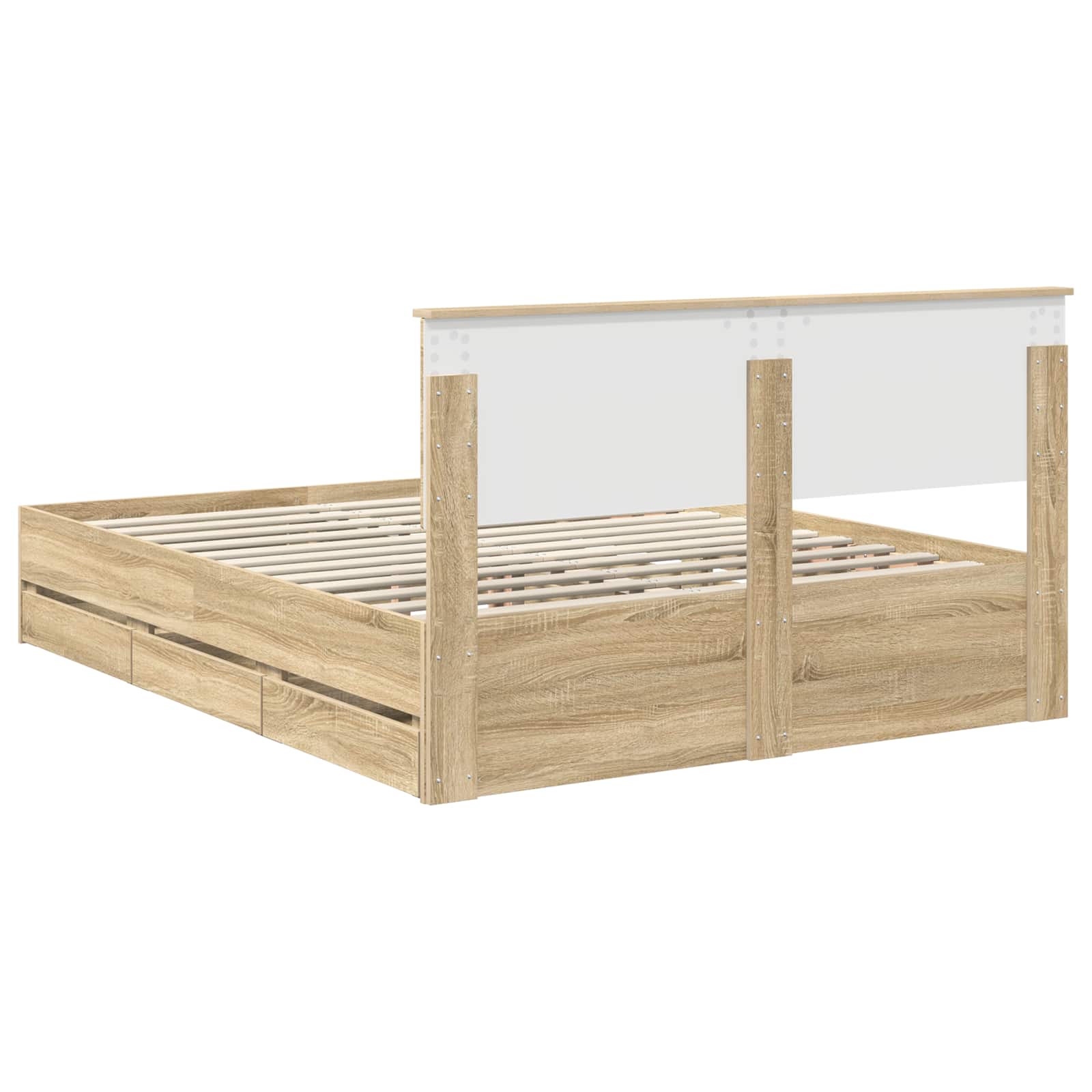Σκελετός Κρεβατιού Δρύς Sonoma 150 x 200 cm Μηχανήματος Ξύλο