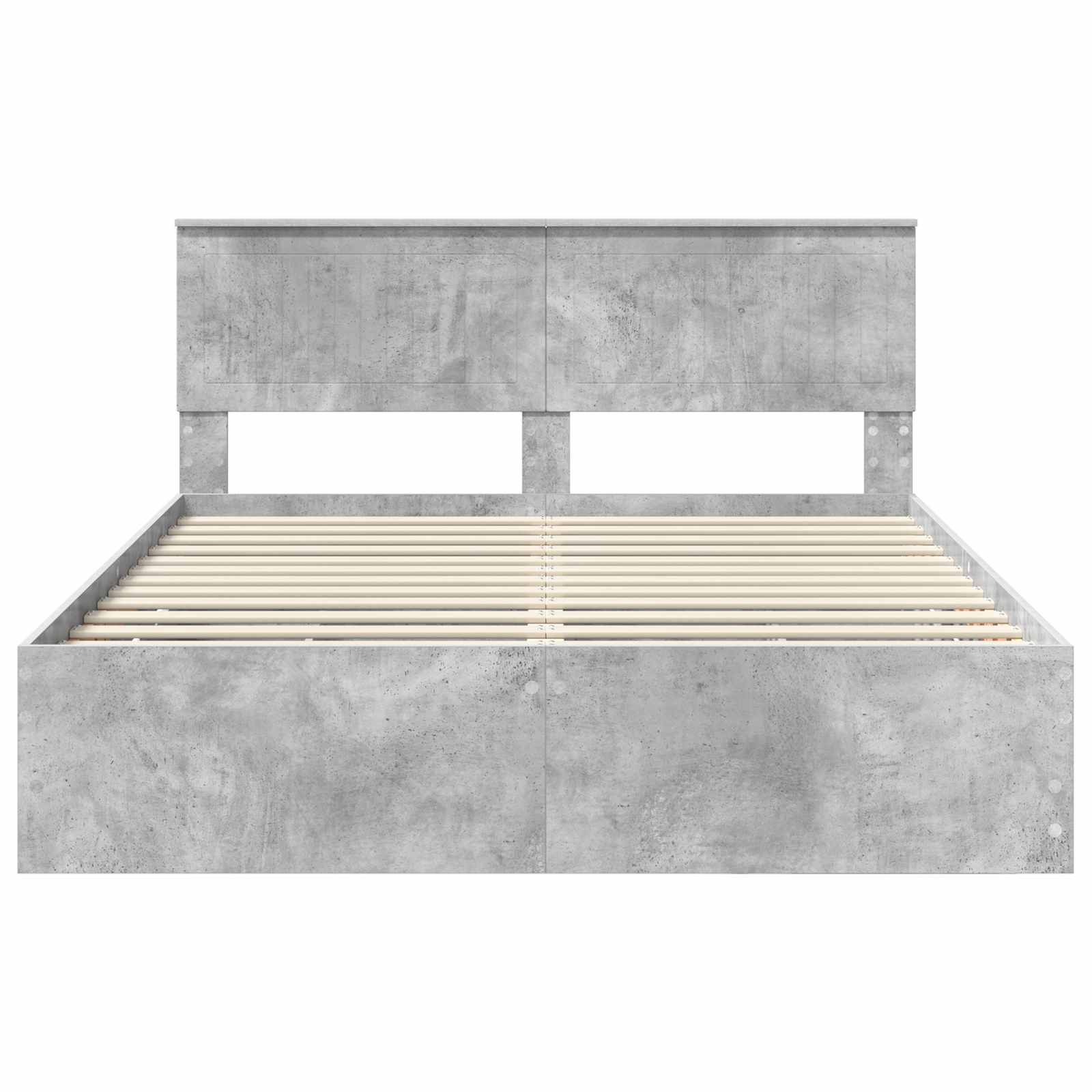 Σκελετός Κρεβατιού Σκυρόδεμα Γκρι 150 x 200 cm Μηχανήματος Ξύλο - Pakobazaar