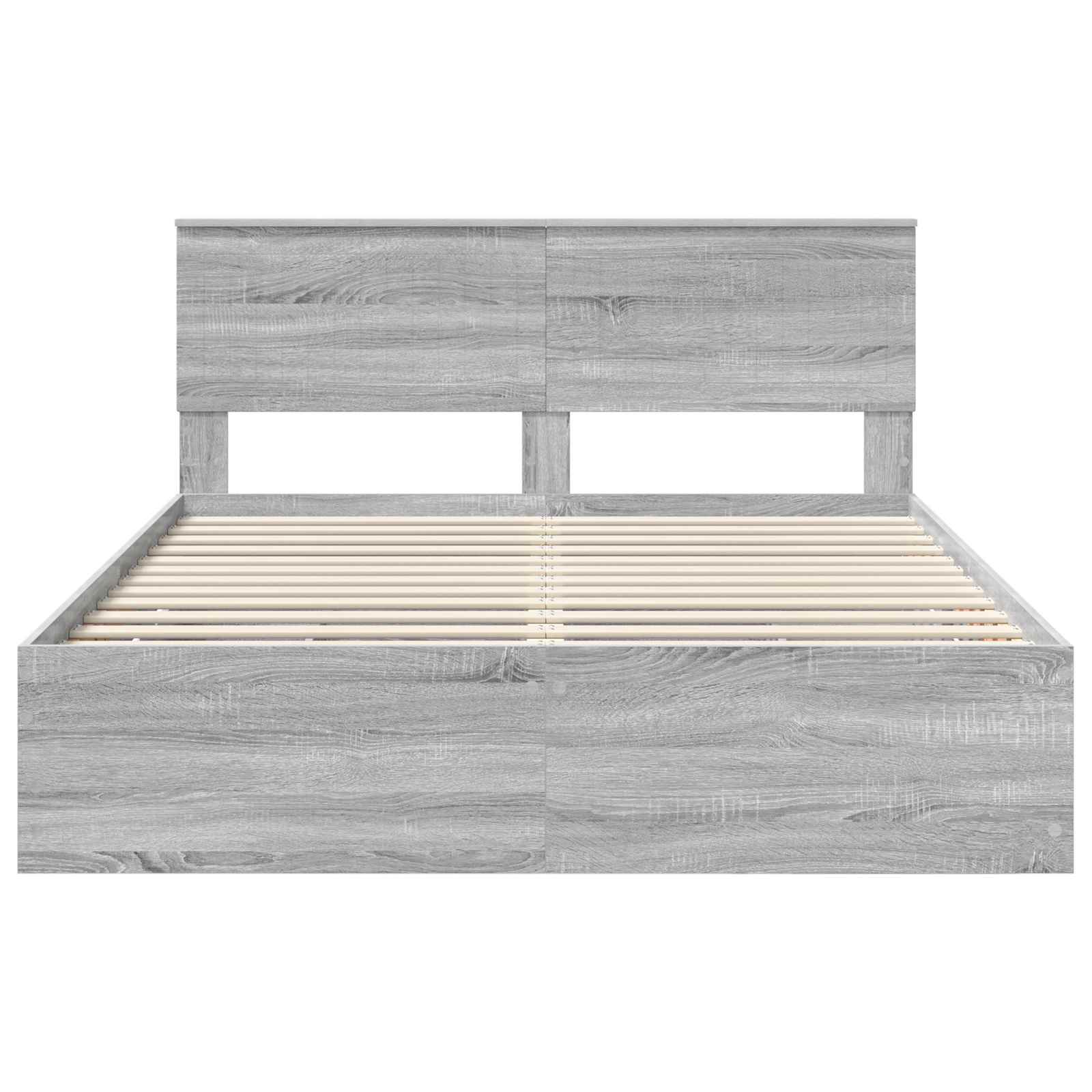 Σκελετός Κρεβατιού Γκρίζο Σονομα 150 x 200 cm Μηχανήματος Ξύλο - Pakobazaar