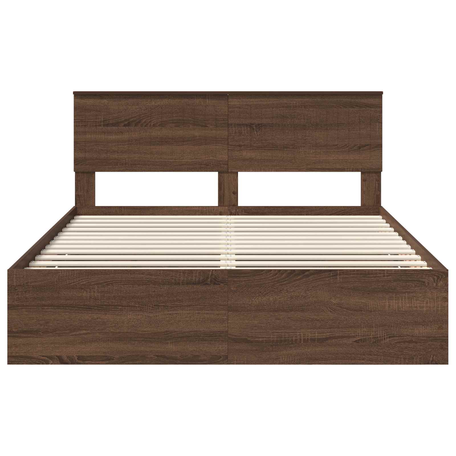 Σκελετός Κρεβατιού Καφέ δρυς 150 x 200 cm Μηχανήματος Ξύλο - Pakobazaar