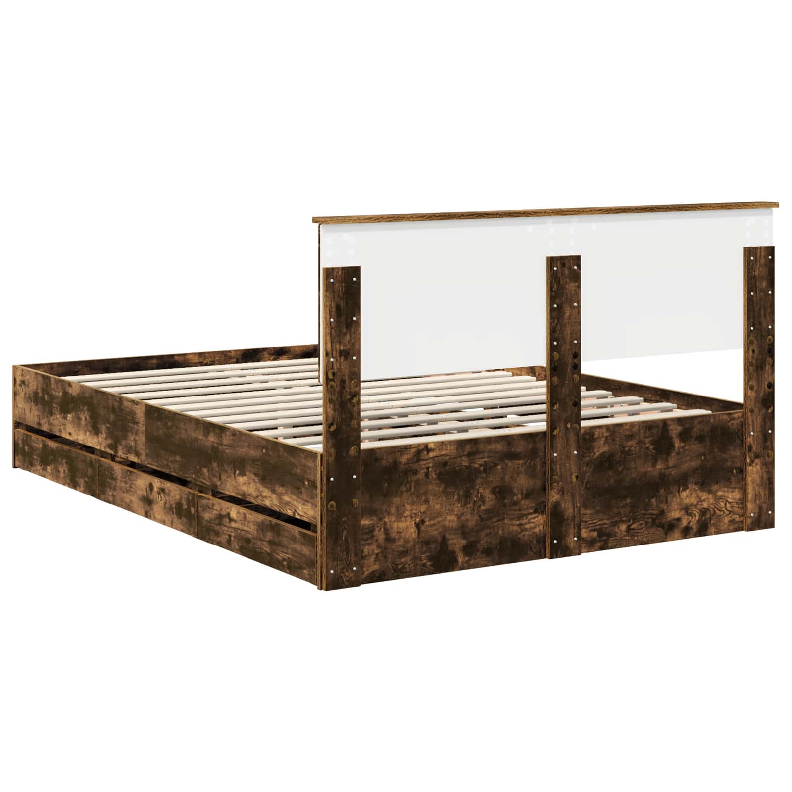 Σκελετός Κρεβατιού Καπνιστό Δρύς 140 x 190 cm Μηχανήματος Ξύλο