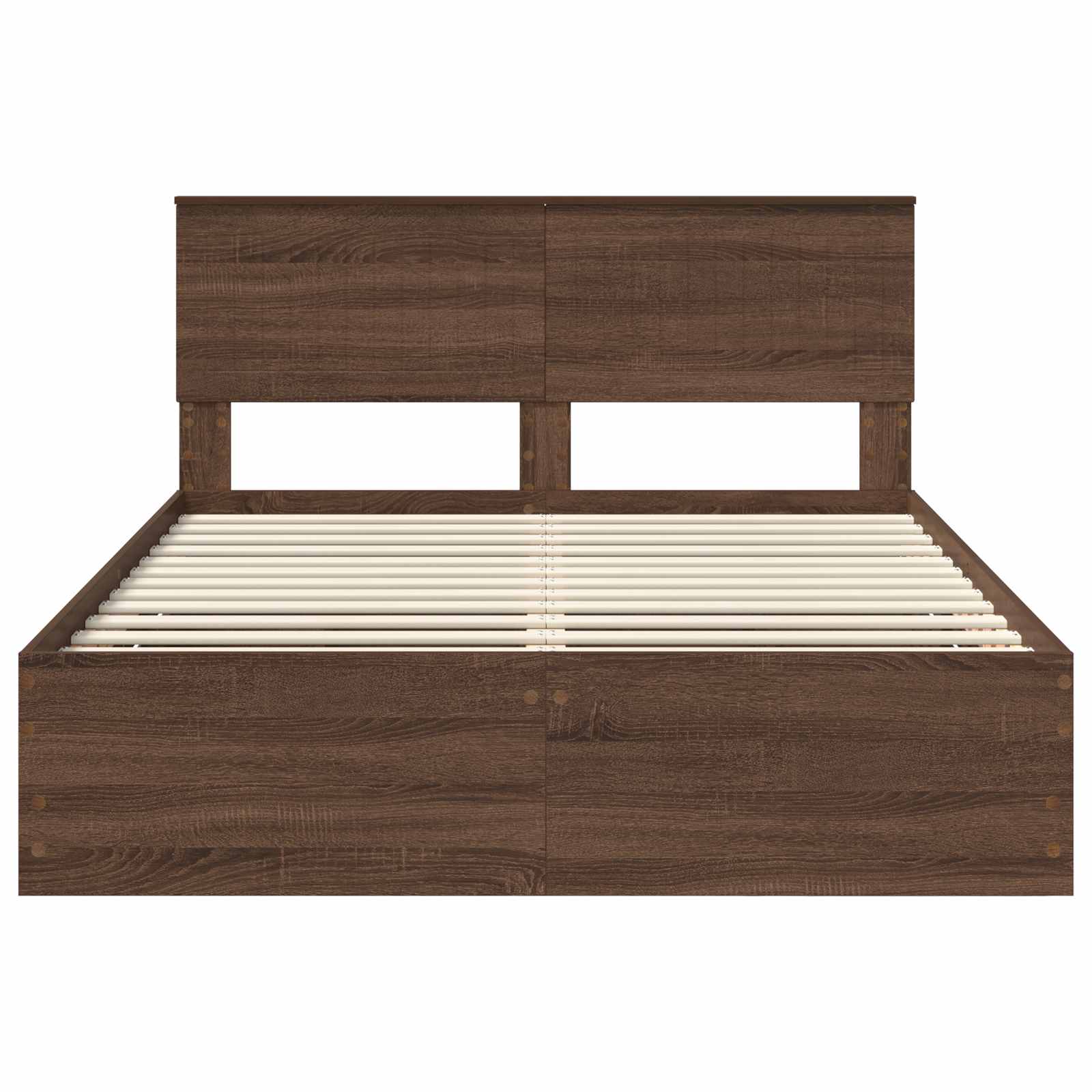 Σκελετός Κρεβατιού Καφέ δρυς 140 x 190 cm Μηχανήματος Ξύλο