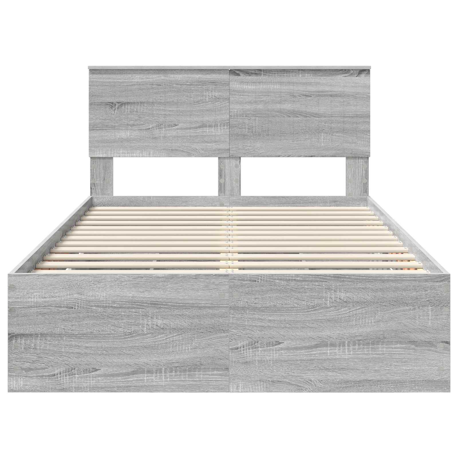 Σκελετός Κρεβατιού Γκρίζο Σονομα 120 x 200 cm Μηχανήματος Ξύλο