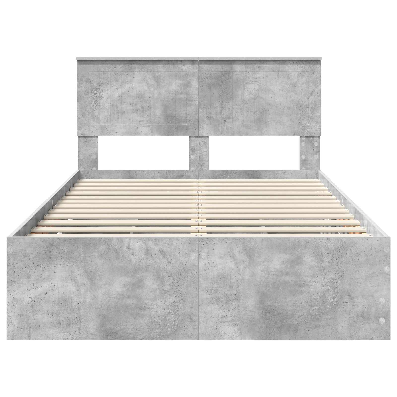 Σκελετός Κρεβατιού Σκυρόδεμα Γκρι 120 x 190 cm Μηχανήματος Ξύλο
