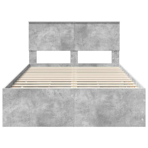 Σκελετός Κρεβατιού Σκυρόδεμα Γκρι 120 x 190 cm Μηχανήματος Ξύλο - Pakobazaar