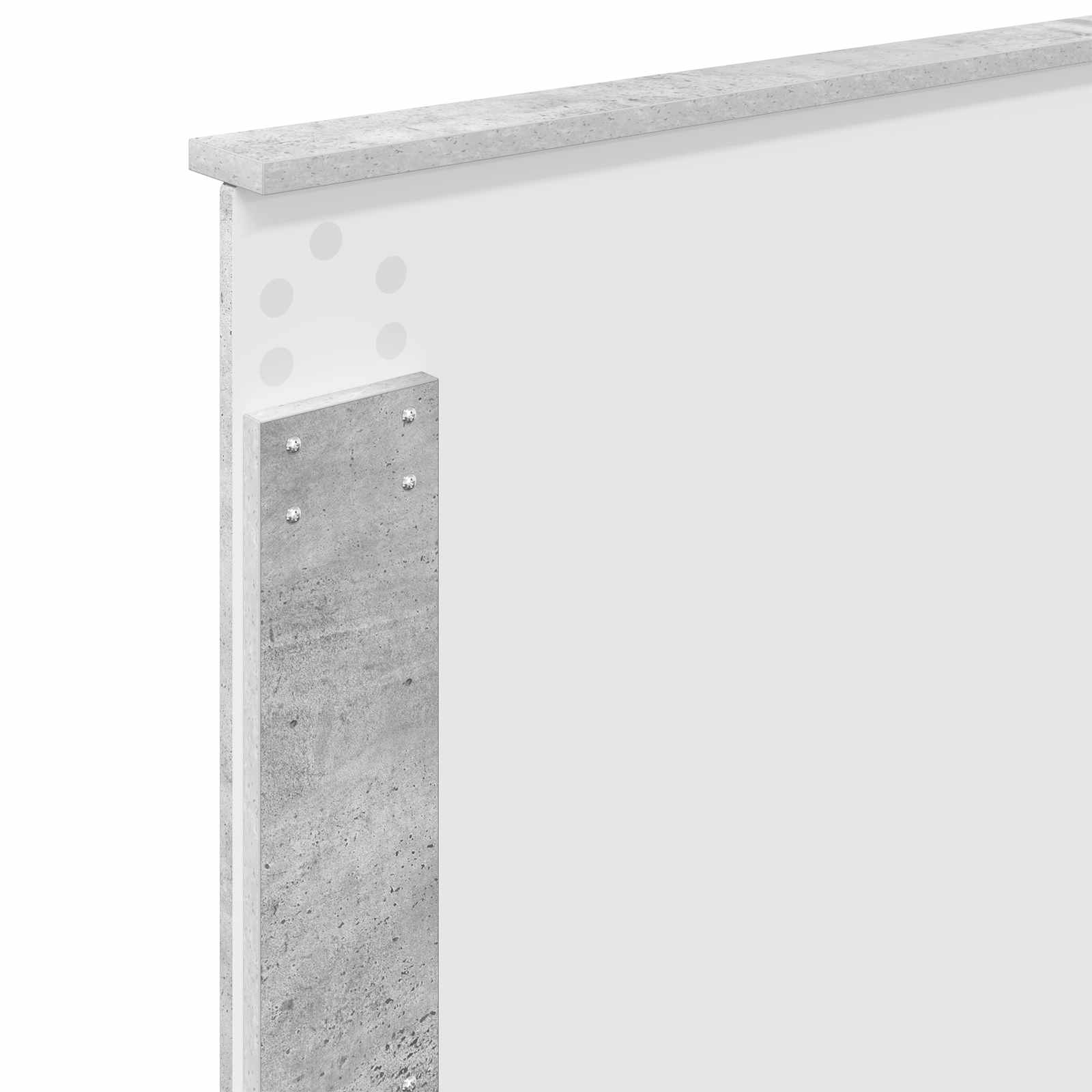 Σκελετός Κρεβατιού Σκυρόδεμα Γκρι 100 x 200 cm Μηχανήματος Ξύλο - Pakobazaar