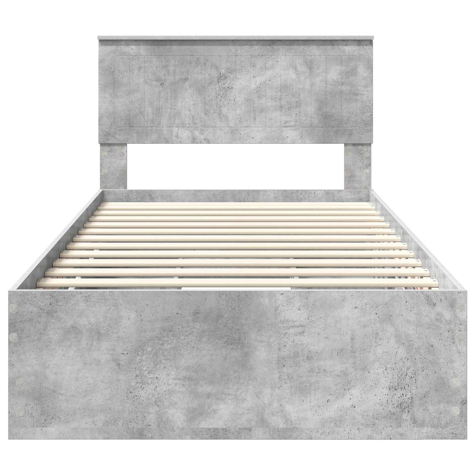 Σκελετός Κρεβατιού Σκυρόδεμα Γκρι 100 x 200 cm Μηχανήματος Ξύλο - Pakobazaar