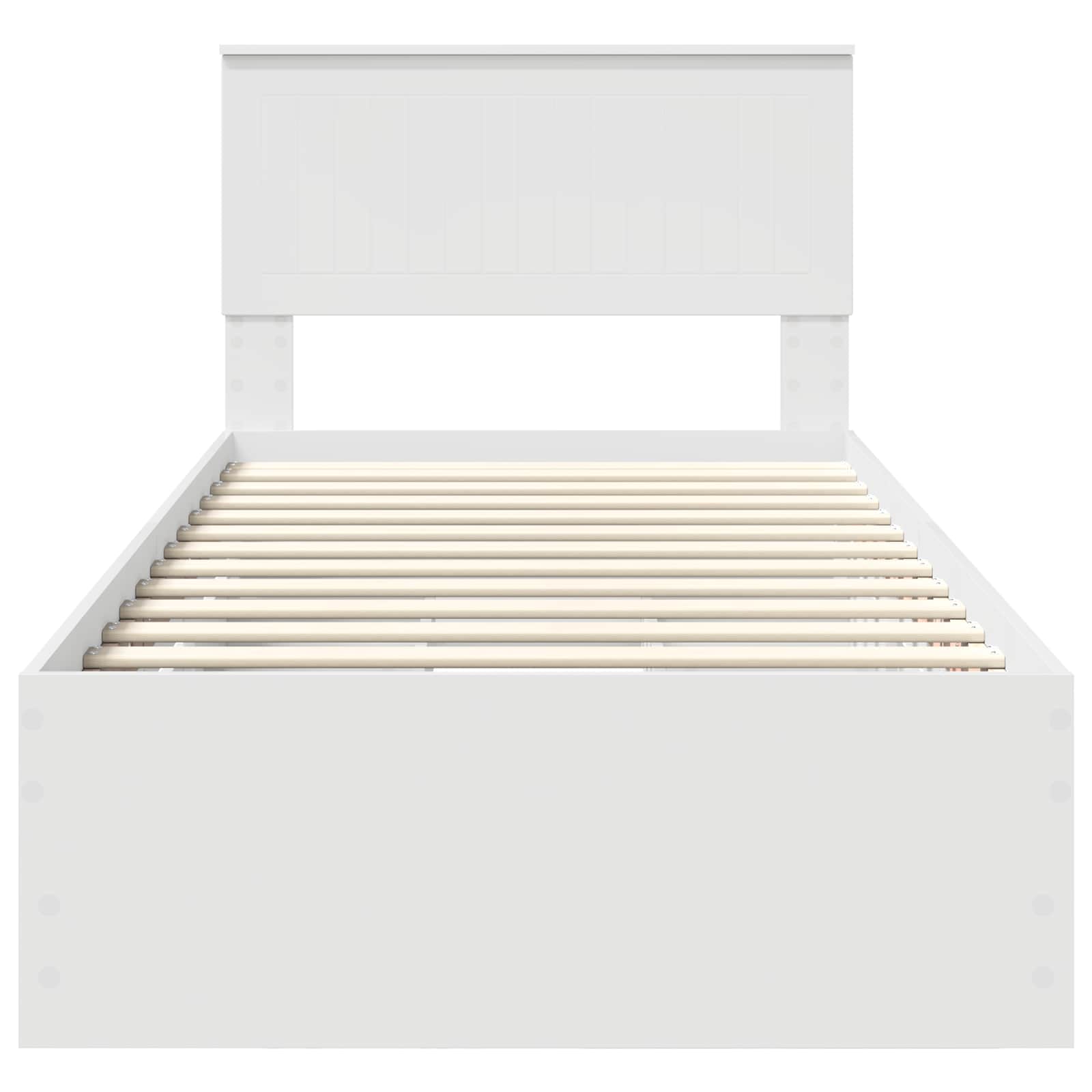 Σκελετός Κρεβατιού Λευκό 90 x 190 cm Μηχανήματος Ξύλο
