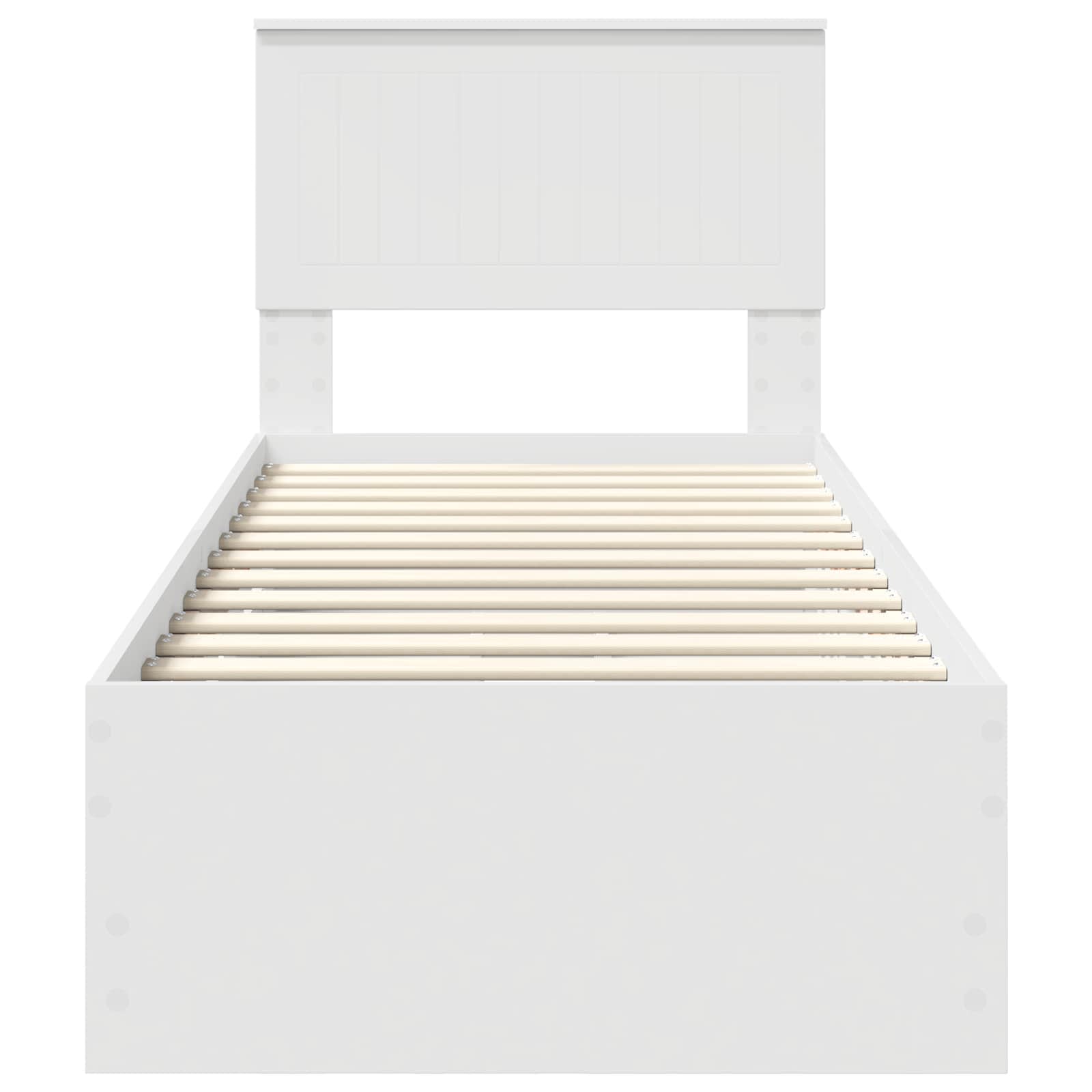 Σκελετός Κρεβατιού Λευκό 75 x 190 cm Μηχανήματος Ξύλο