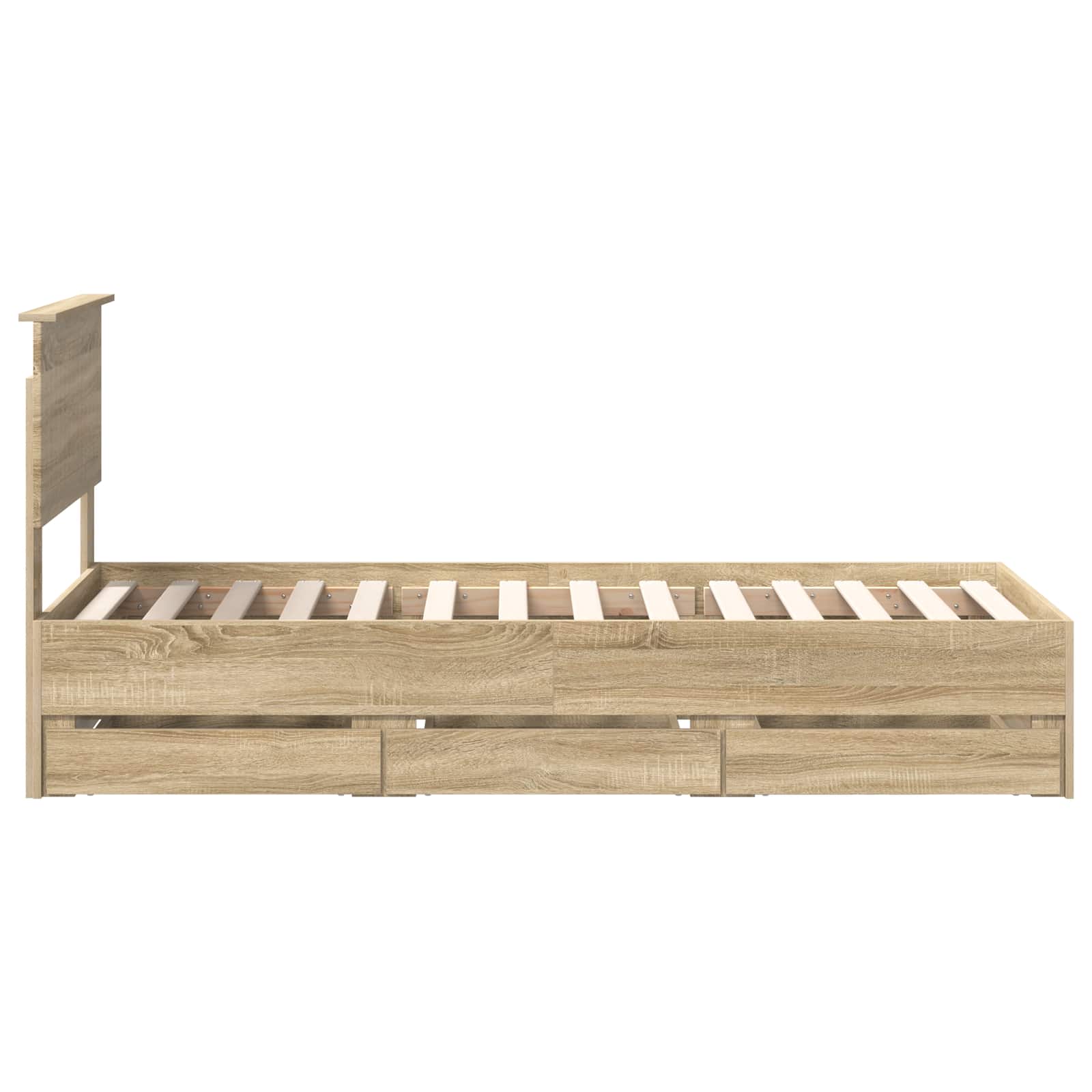 Σκελετός Κρεβατιού Δρύς Sonoma 75 x 190 cm Μηχανήματος Ξύλο