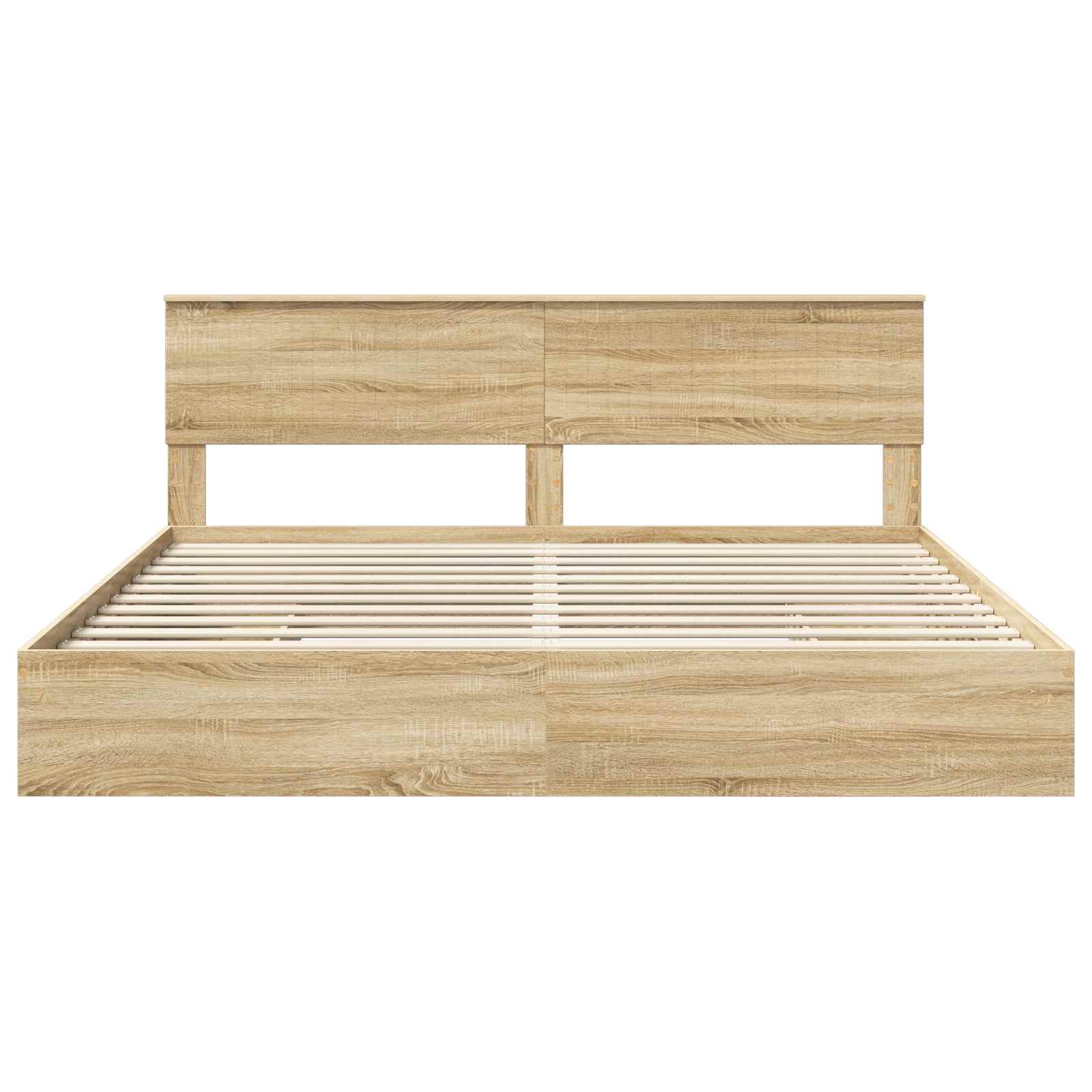Κρεβάτι Αποθήκης Δρύς Sonoma 200 x 200 cm Επεξεργασμένο Ξύλο - Pakobazaar
