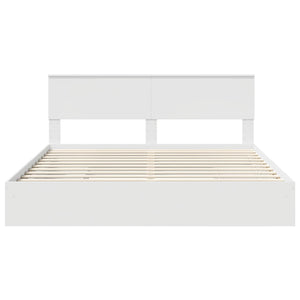 Κρεβάτι Αποθήκης Λευκό 180 x 200 cm Επεξεργασμένο Ξύλο