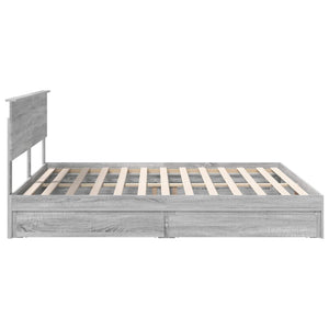Κρεβάτι Αποθήκης Γκρίζο Σονομα 180 x 200 cm Επεξεργασμένο Ξύλο