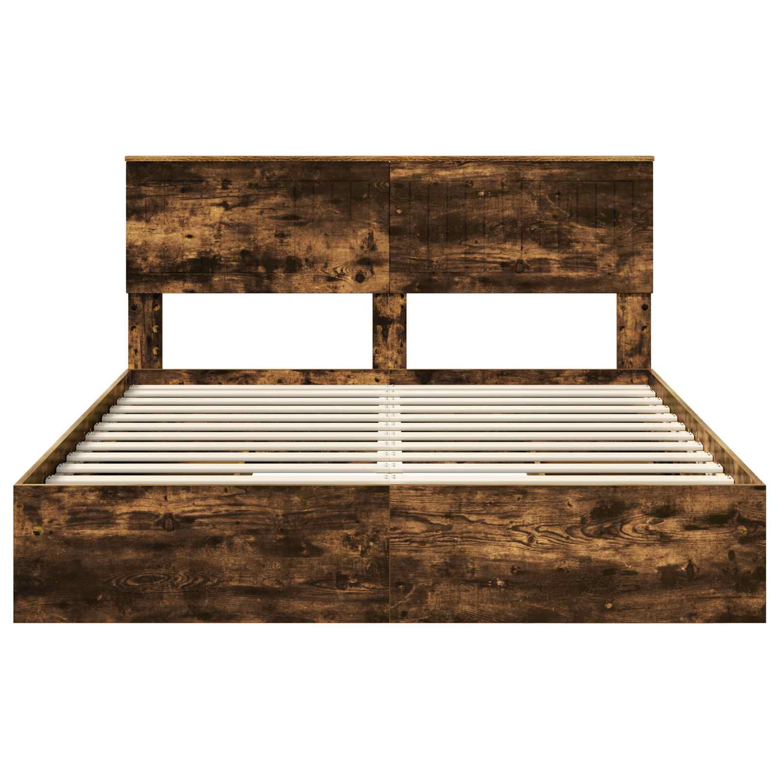 Κρεβάτι Αποθήκης Καπνιστό Δρύς 150 x 200 cm Επεξεργασμένο ξύλο - Pakobazaar