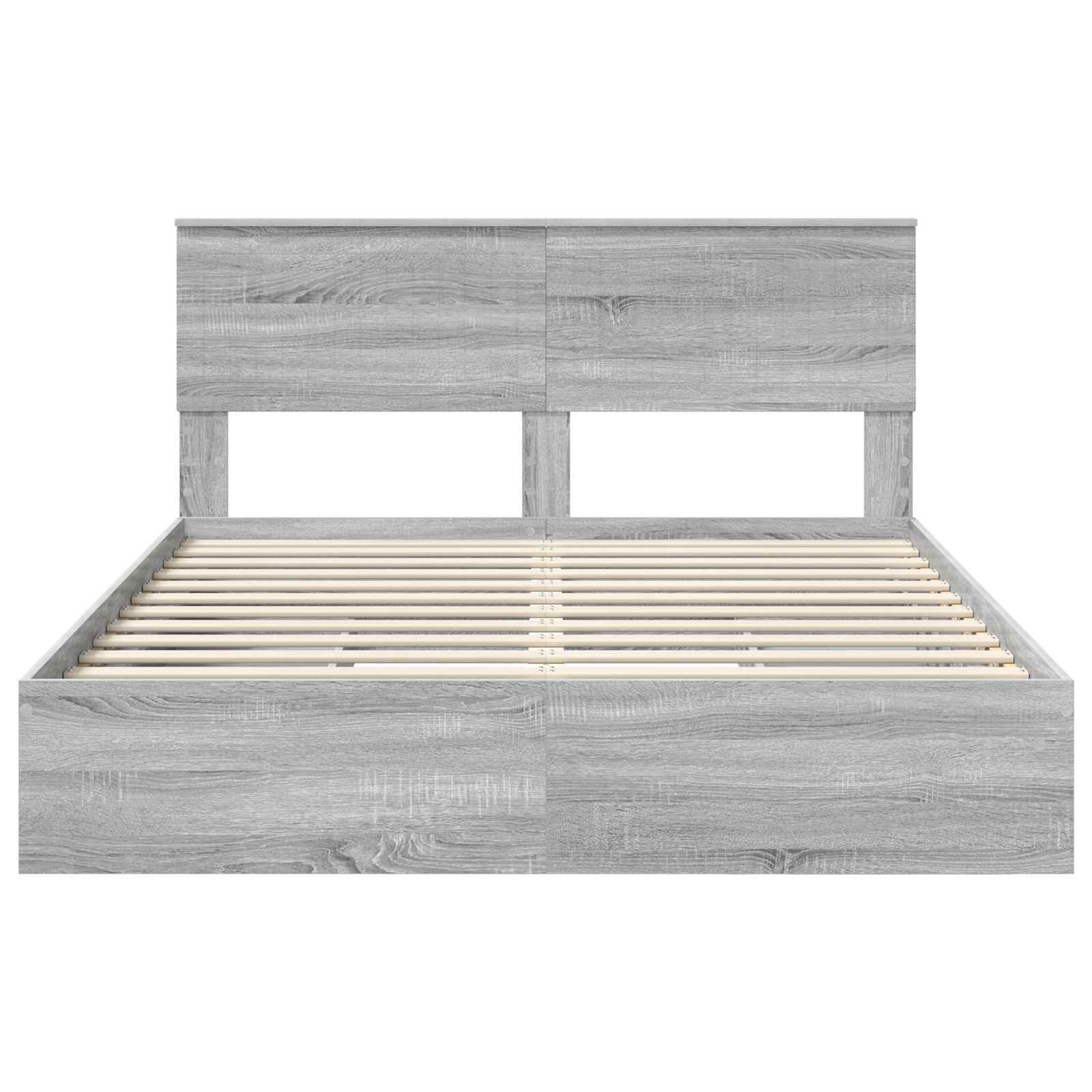 Κρεβάτι Αποθήκης Γκρίζο Σονομα 150 x 200 cm Επεξεργασμένο ξύλο - Pakobazaar