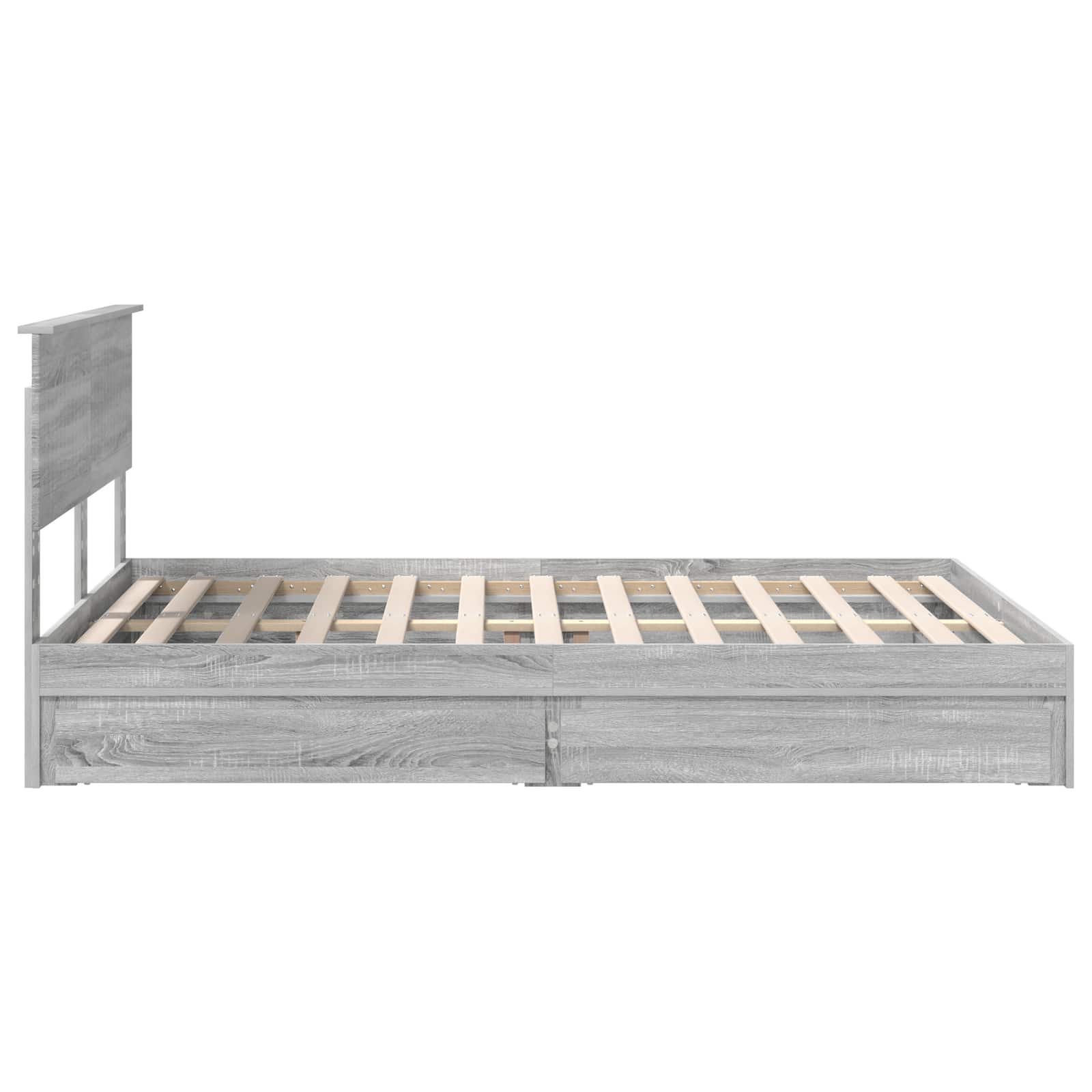Κρεβάτι Αποθήκης Γκρίζο Σονομα 140 x 200 cm Επεξεργασμένο ξύλο