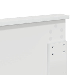 Κρεβάτι Αποθήκης Λευκό 135 x 190 cm Επεξεργασμένο Ξύλο - Pakobazaar