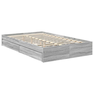 Κρεβάτι Αποθήκης Γκρίζο Σονομα 120 x 200 cm Επεξεργασμένο Ξύλο
