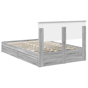 Κρεβάτι Αποθήκης Γκρίζο Σονομα 120 x 200 cm Επεξεργασμένο Ξύλο