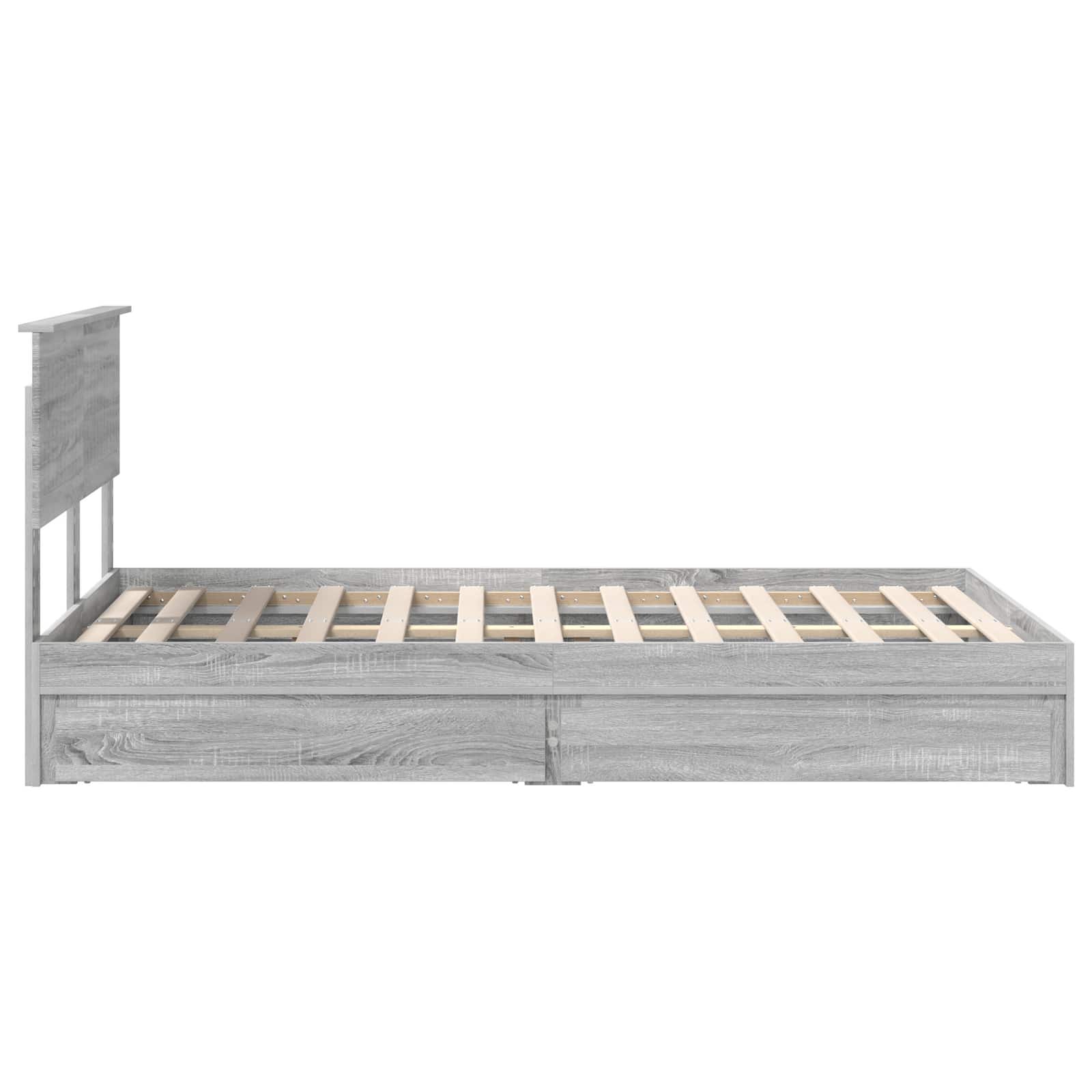 Κρεβάτι Αποθήκης Γκρίζο Σονομα 120 x 200 cm Επεξεργασμένο Ξύλο