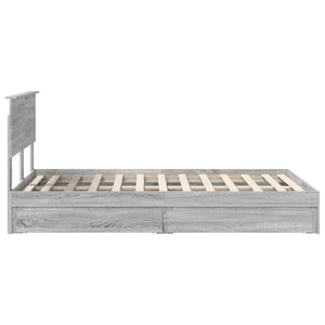 Κρεβάτι Αποθήκης Γκρίζο Σονομα 120 x 200 cm Επεξεργασμένο Ξύλο