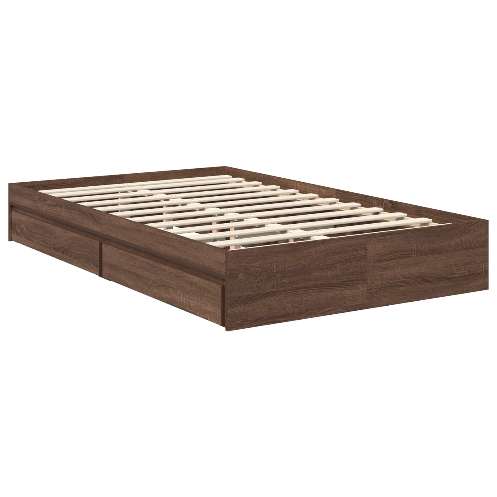 Κρεβάτι Αποθήκης Καφέ δρυς 120 x 200 cm Επεξεργασμένο ξύλο - Pakobazaar